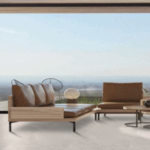 Pavimento Slate Bone effetto pietra chiara per interni